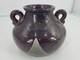 Tony Evans 1987 Signed Vintage Raku Studio Art Pottery Purple Haze Vase Rare#167
