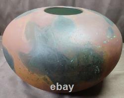 Tony Evans Large Raku Ceramic Studio Art Pottery Vase #768 Vintage