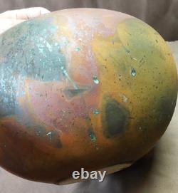 Tony Evans Large Raku Ceramic Studio Art Pottery Vase #768 Vintage