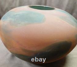 Tony Evans Large Raku Ceramic Studio Art Pottery Vase #768 Vintage