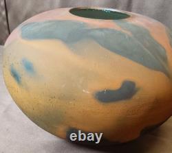 Tony Evans Large Raku Ceramic Studio Art Pottery Vase #768 Vintage