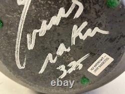 Tony Evans Vase Copper Raku Studio Pottery Asian Symbol Signed & #325 11H 13W