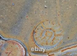 Two Vintage JANET ROTHWOMAN 1960's Studio Art Pottery Plates Abstract
