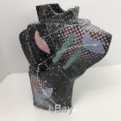 Tyge Post Modern Abstract Design Vtg Vase Studio Pottery Michigan Artist
