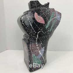 Tyge Post Modern Abstract Design Vtg Vase Studio Pottery Michigan Artist