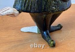 Ueli Schmutz Swiss Studio Stoneware Art Pottery Sculpture Mime Figure Vtg Mcm