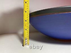 Unique 12 Vintage MCM Carved Terracotta Signed Studio Pottery Bowl GORGEOUS
