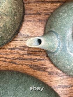 Unique RARE Vintage Dianne Searle Signed Studio Pottery Tea Set Turquoise Glaze