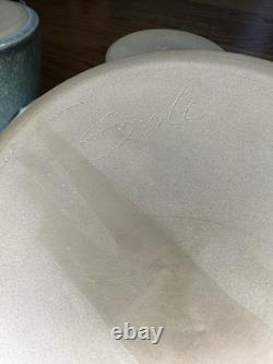 Unique RARE Vintage Dianne Searle Signed Studio Pottery Tea Set Turquoise Glaze