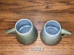 Unique RARE Vintage Dianne Searle Signed Studio Pottery Tea Set Turquoise Glaze