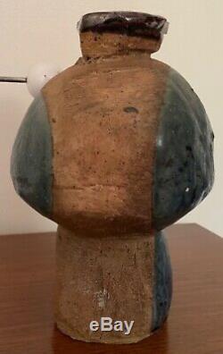 Unique Vintage 60s Hand Crafted Studio Pottery Stoneware Vase Mid Century Modern