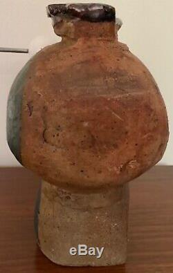 Unique Vintage 60s Hand Crafted Studio Pottery Stoneware Vase Mid Century Modern