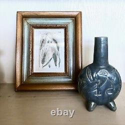 Unique Vintage Art Pottery Abstract Bird Footed Vase