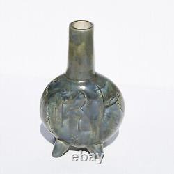 Unique Vintage Art Pottery Abstract Bird Footed Vase