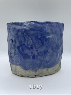 Unique Vintage Signed Batson Studio Pottery Anthropomorphic Face Sculpture Vase