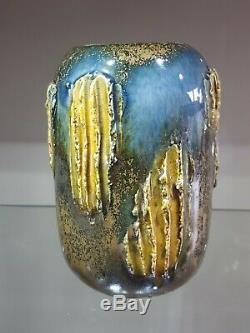 Unique Vintage Studio Pottery Vase by GUNDE. 1970