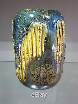 Unique Vintage Studio Pottery Vase by GUNDE. 1970