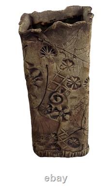 Unique Vintage Whimsical Art Studio Pottery Porcelain Vase By Linda Bernard MD