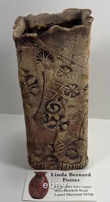 Unique Vintage Whimsical Art Studio Pottery Porcelain Vase By Linda Bernard MD