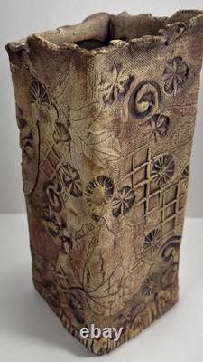 Unique Vintage Whimsical Art Studio Pottery Porcelain Vase By Linda Bernard MD