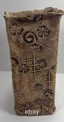 Unique Vintage Whimsical Art Studio Pottery Porcelain Vase By Linda Bernard MD