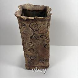 Unique Vintage Whimsical Art Studio Pottery Porcelain Vase By Linda Bernard MD