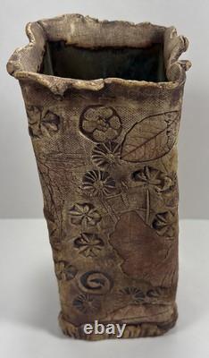 Unique Vintage Whimsical Art Studio Pottery Porcelain Vase By Linda Bernard MD