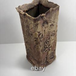 Unique Vintage Whimsical Art Studio Pottery Porcelain Vase By Linda Bernard MD