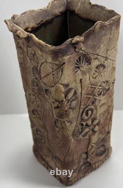 Unique Vintage Whimsical Art Studio Pottery Porcelain Vase By Linda Bernard MD