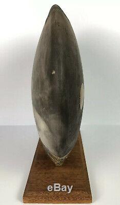 Unusual Large Round RAKU Studio ART Pottery Vase, Sculpture Vintage Modern, 027