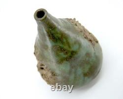 Unusual Vintage Ceramic Stoneware Studio Pottery Gourd Shaped Bud Vase Signed