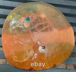 Unusual Vintage Triangular Studio Pottery Decorative Dish Mid Century Modern