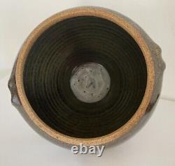VERNE FUNK Studio Art Pottery Stoneware Vase Metallic Luster Oxblood Glaze OOAK