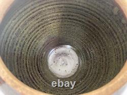 VERNE FUNK Studio Art Pottery Stoneware Vase Metallic Luster Oxblood Glaze OOAK