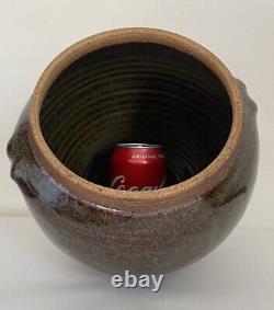 VERNE FUNK Studio Art Pottery Stoneware Vase Metallic Luster Oxblood Glaze OOAK