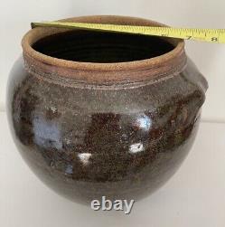 VERNE FUNK Studio Art Pottery Stoneware Vase Metallic Luster Oxblood Glaze OOAK
