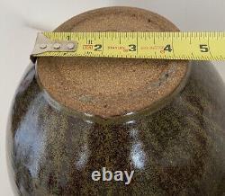 VERNE FUNK Studio Art Pottery Stoneware Vase Metallic Luster Oxblood Glaze OOAK