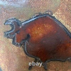 VINTAGE 1950s ADAM DWORSKI WYE STUDIO POTTERY CLYRO WALL PLAQUE BULL -SIGNED