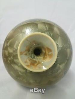 VINTAGE CRYSTALLINE Studio Art Signed Pottery Vase California