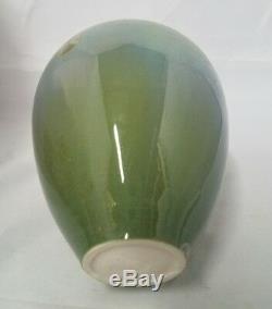 VINTAGE CRYSTALLINE Studio Art Signed Pottery Vase California