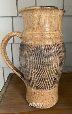 VINTAGE Clyde Gobble North Carolina Art Studio Pottery Large PITCHER signed 12