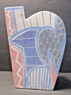 VINTAGE Eric & Chuy Boos Signed 1987 Handmade Sculptural Studio Pottery Vase