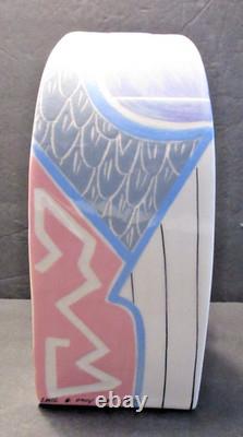 VINTAGE Eric & Chuy Boos Signed 1987 Handmade Sculptural Studio Pottery Vase