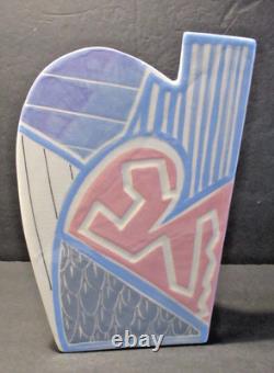 VINTAGE Eric & Chuy Boos Signed 1987 Handmade Sculptural Studio Pottery Vase