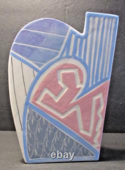 VINTAGE Eric & Chuy Boos Signed 1987 Handmade Sculptural Studio Pottery Vase