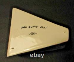 VINTAGE Eric & Chuy Boos Signed 1987 Handmade Sculptural Studio Pottery Vase