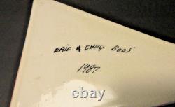 VINTAGE Eric & Chuy Boos Signed 1987 Handmade Sculptural Studio Pottery Vase