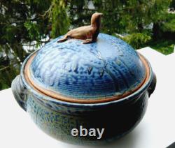 VINTAGE One-of-a-Kind Studio Art Pottery Lidded Tureen, Signed