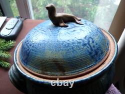 VINTAGE One-of-a-Kind Studio Art Pottery Lidded Tureen, Signed