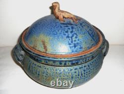 VINTAGE One-of-a-Kind Studio Art Pottery Lidded Tureen, Signed